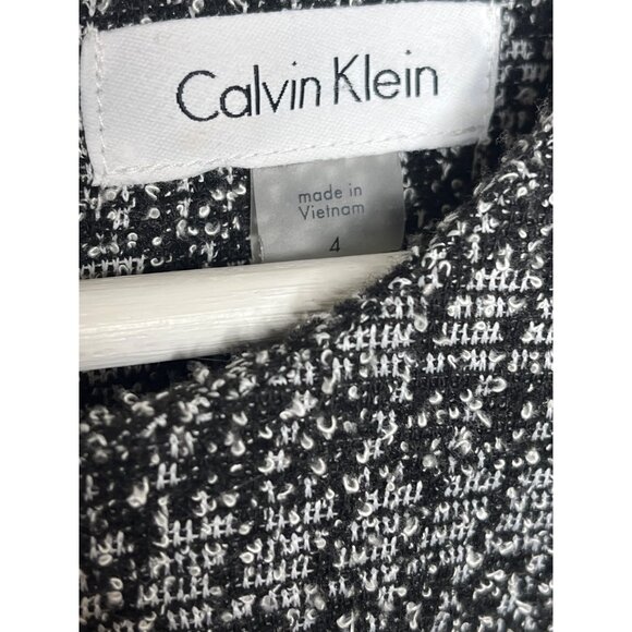 Calvin Klein Black White Plaid Sheath Dress Women’s 4 Small Work Career - Picture 8 of 10